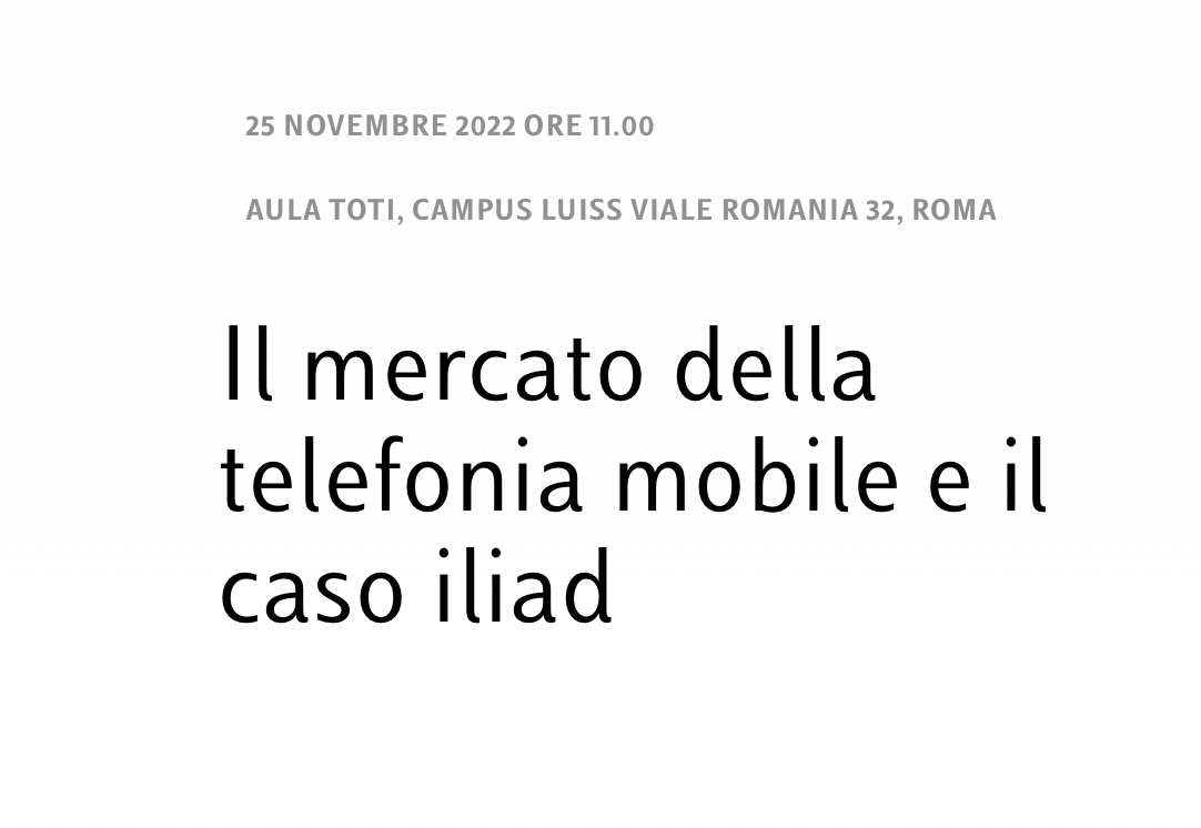 Il mercato della telefonia mobile e il caso iliad